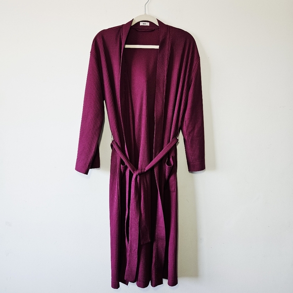 Knix Waffle Robe Size XS-M Purple Mid Calf Length House Coat EUC - Picture 2 of 5